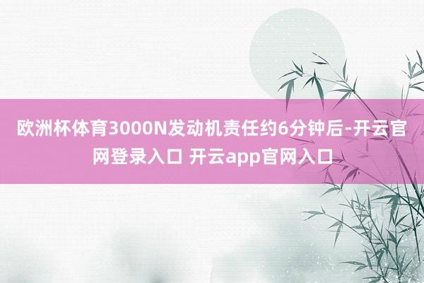 欧洲杯体育3000N发动机责任约6分钟后-开云官网登录入口 开云app官网入口
